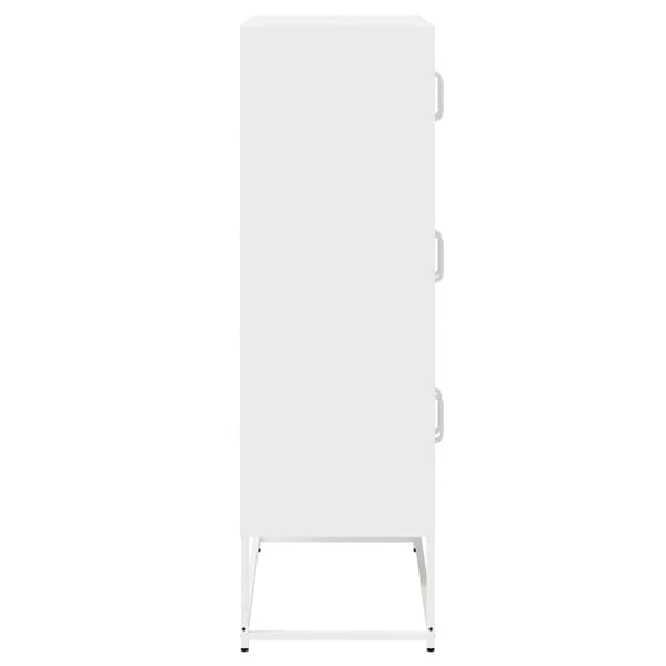 vidaXL kommode hvid 68x39x123 cm stål