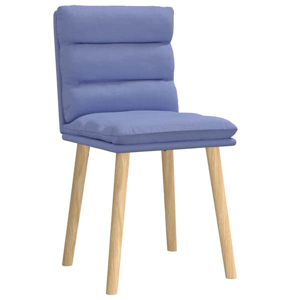 vidaXL Matstolar 2 st denimblått tyg