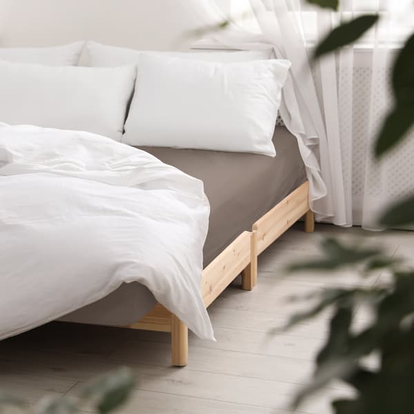 Bomullslakan 200x220, satin, 100% bomull, sepiafärgad