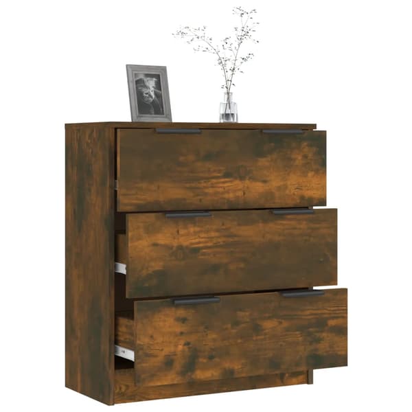 vidaXL kommode, røget eg, 60x30x70 cm, træbaseret materiale