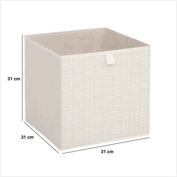 Tweed-beige säilytyslaatikko