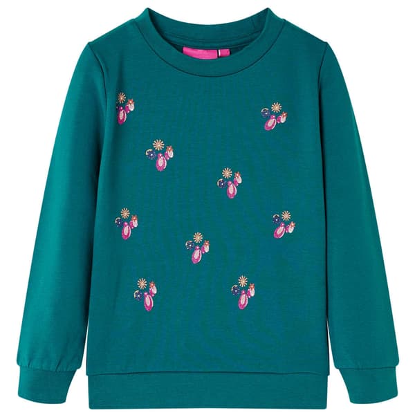 Børnesweatshirt, mørkegrøn, 128