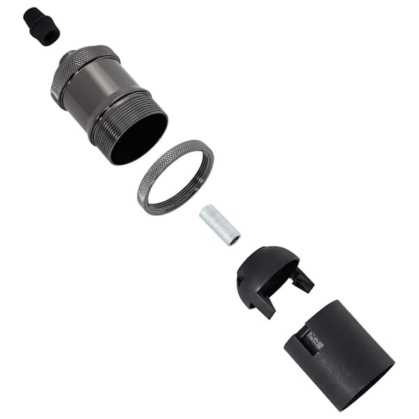 vidaXL lampeholdere 2 stk. blank sort E27
