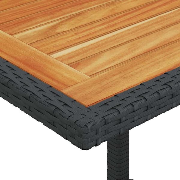 vidaXL 3-delt bistrosæt med hynder, sort, polyrattan