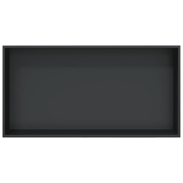 vidaXL brusekabine mat sort 62x32x9 cm rustfrit stål