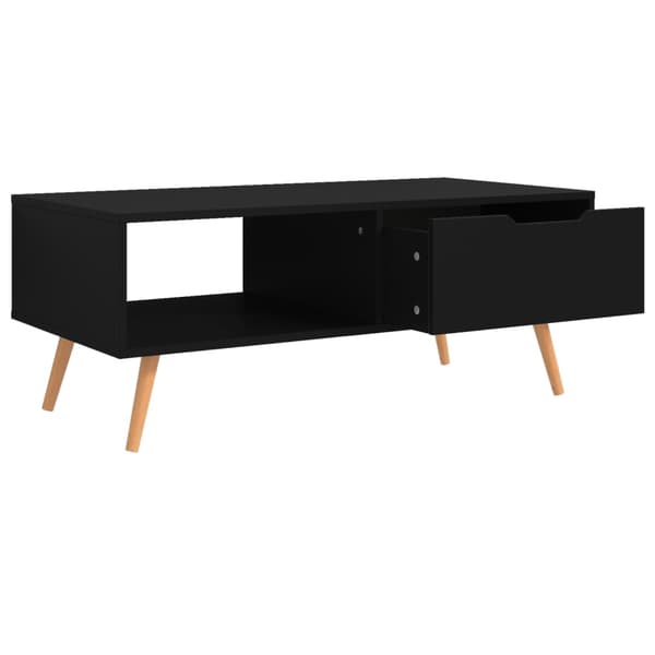vidaXL sofabord, sort, 100x49,5x43 cm, træbaseret materiale