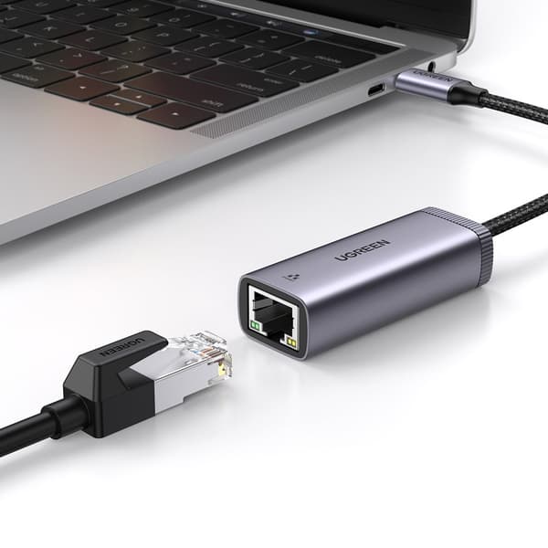 Extern USB Typ C - RJ45 1Gbps nätverksadapter