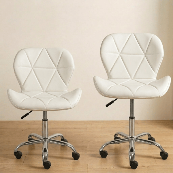 Luca kontorsstol, beige eko-läder