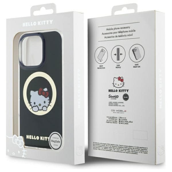 Hello Kitty IML Sweet Kitty Magsafe-etui til iPhone 16 Pro Max, sort