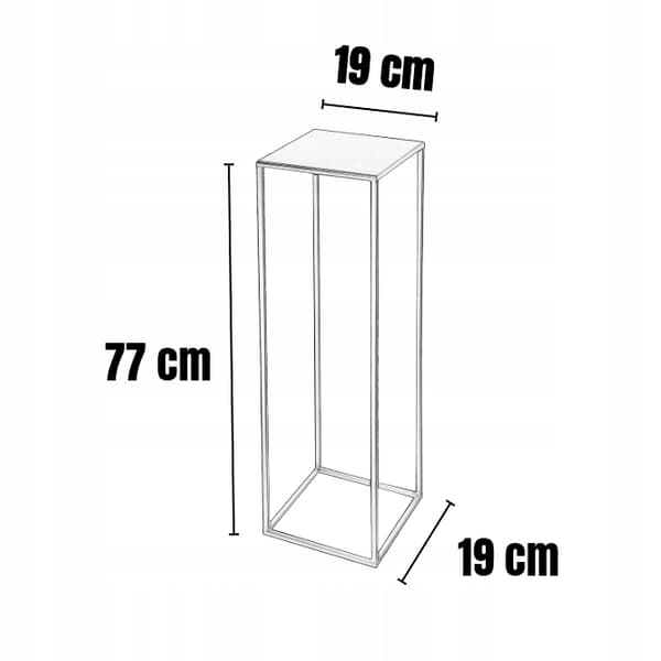 Metall Loft Vit Modern Design Stående Blomställ Evron L 19x19x77