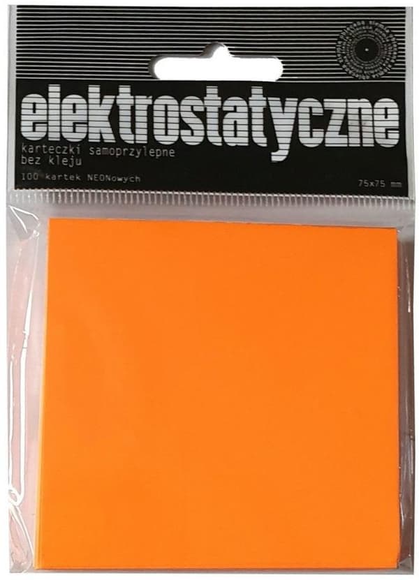 Elektrostatiska kort 75x75mm 100K orange.