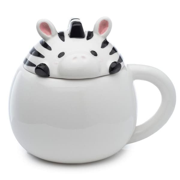PKLMUG03 Keramisk mugg med kikande zebra
