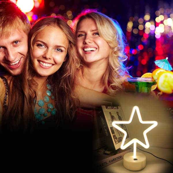 Heckermann LED neon stående STAR
