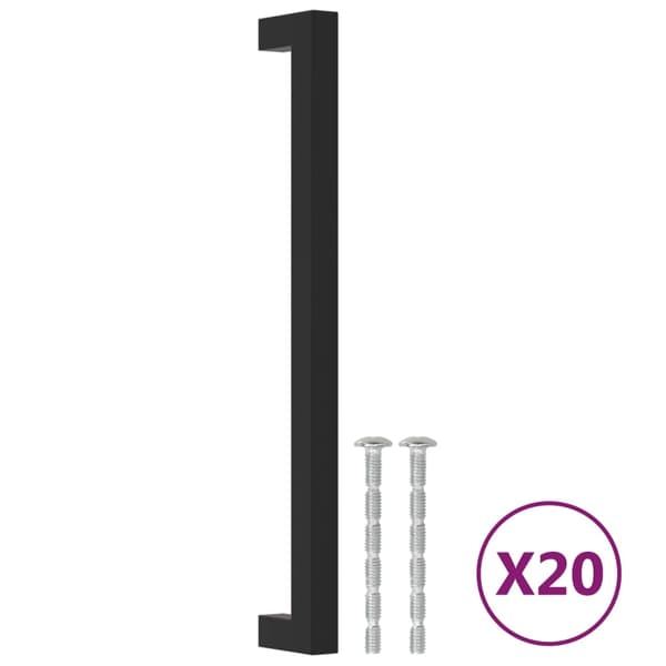 vidaXL skabsgreb 20 stk. sort 224 mm rustfrit stål