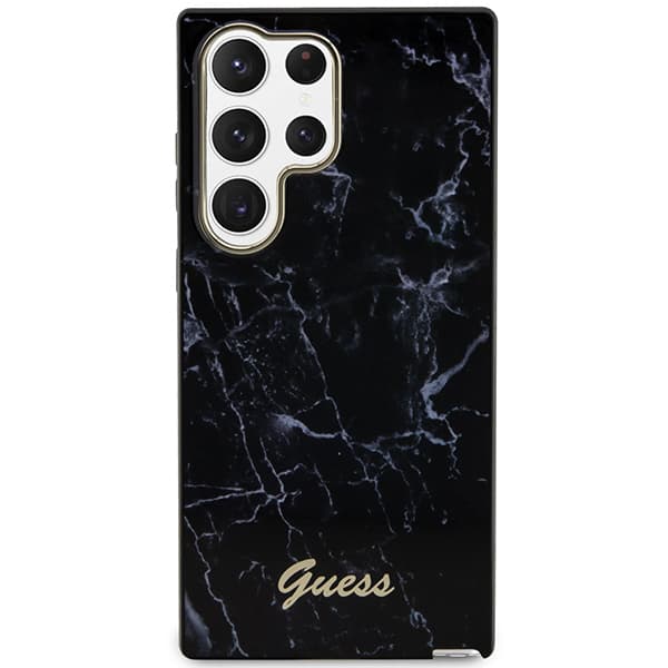 Guess Marble Collection cover til Galaxy S23 Ultra, sort/sort