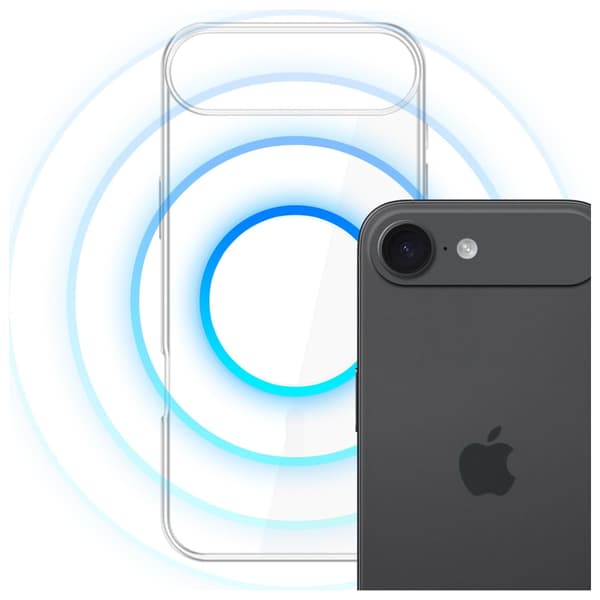 3MK Clear MagCase för iPhone Air, transparent och vit