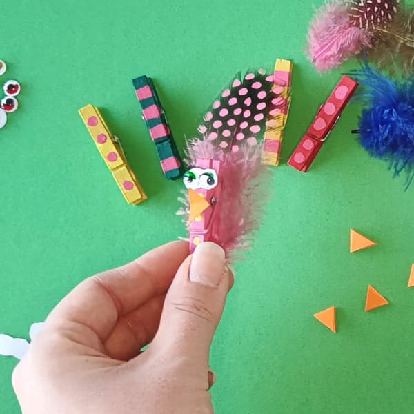 DIY perlehønsefjer farvedekoration 100 stk.