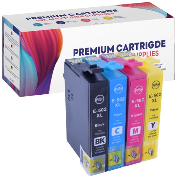 4x blækpatroner til Epson GP-E502XL CMYK GP