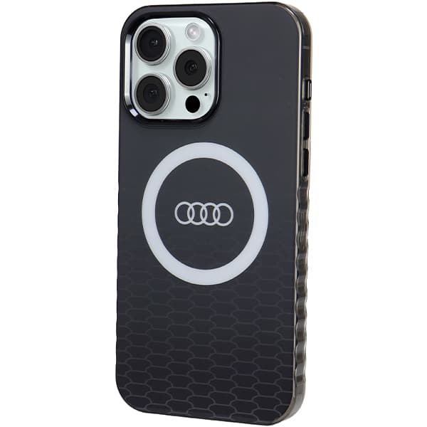 Audi IML MagSafe-etui med stort logo til iPhone 15 Pro Max, sort