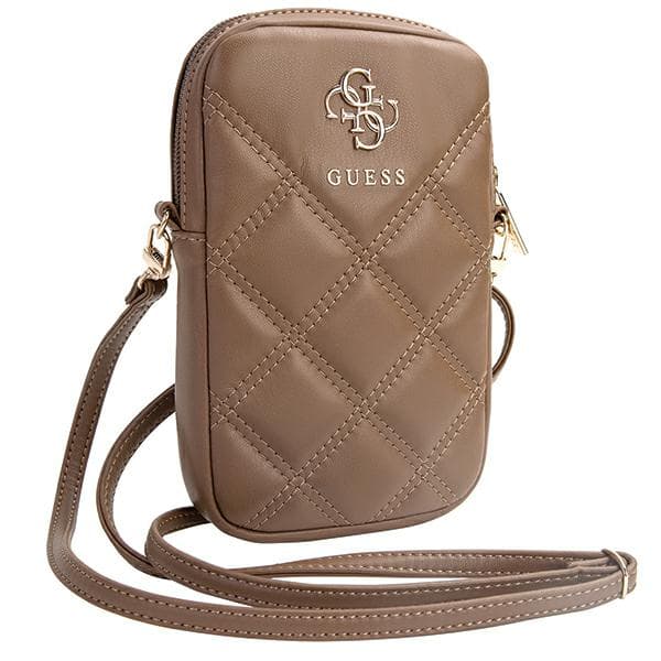 Guess Zip Quilted 4G Väska, Brun