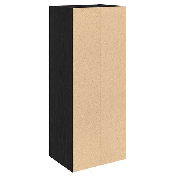 vidaXL hylde, sort, 31x24x77 cm, træbaseret materiale