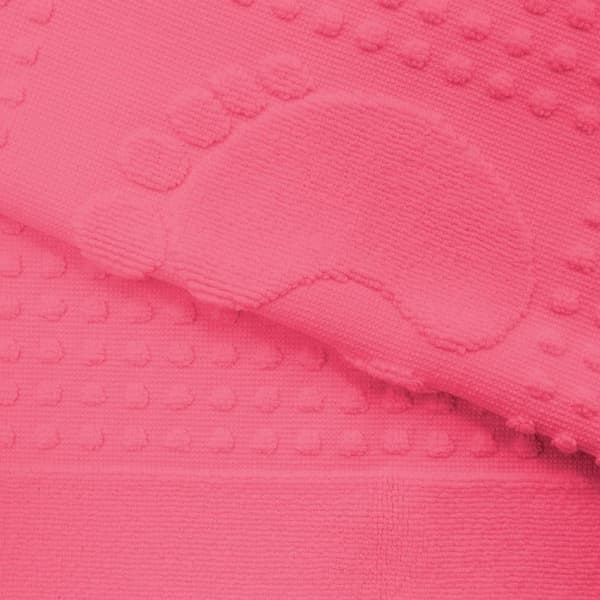 Badeværelsestæppe 50x70 TERRY rektangulær FOOT mønster fuchsia pink