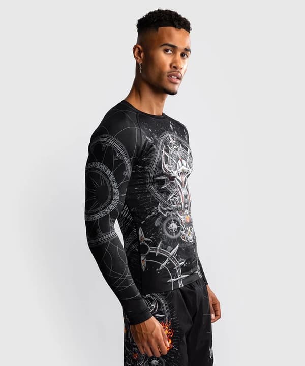 Venum Rashguard Gladiator 5.0 Langærmet Sort-sølv M