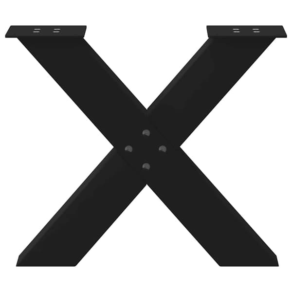 vidaXL sofabordsben, 2 stk., sort, 50x(42-43) cm, stål