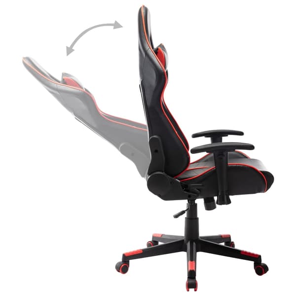 vidaXL gamingstol, sort og rød, kunstlæder
