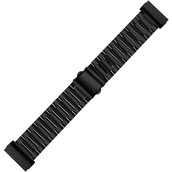 Teräksinen ranneke Fitbit Versa 4 / Sense 2 -rannekkeelle, musta