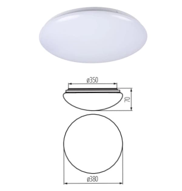 Miledo LED-taklampa CORSOV2 24W neutralvit