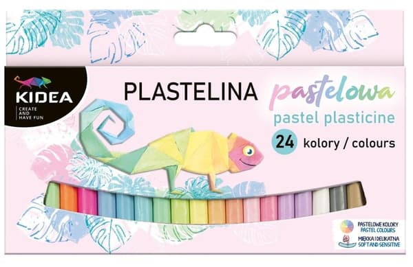 Plasticine 24 pastelfarver KIDEA
