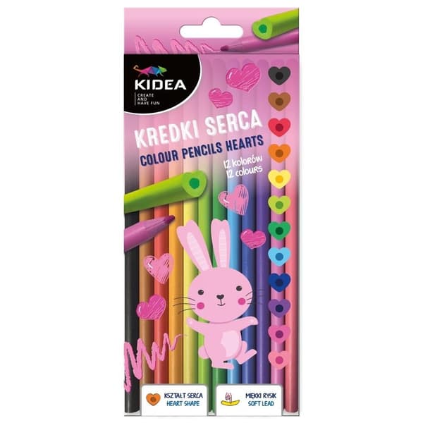 KIDEA Hjertefarveblyanter 12 farver