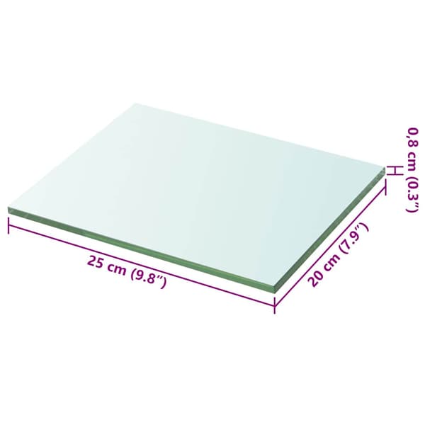 vidaXL Klarglaspanel 20x25 cm