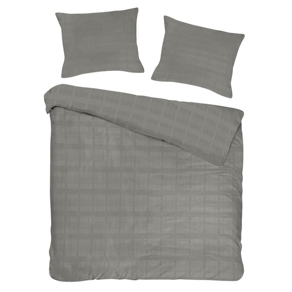 Bomullssängkläder 160x200 Marsela Premium satin - grå satin