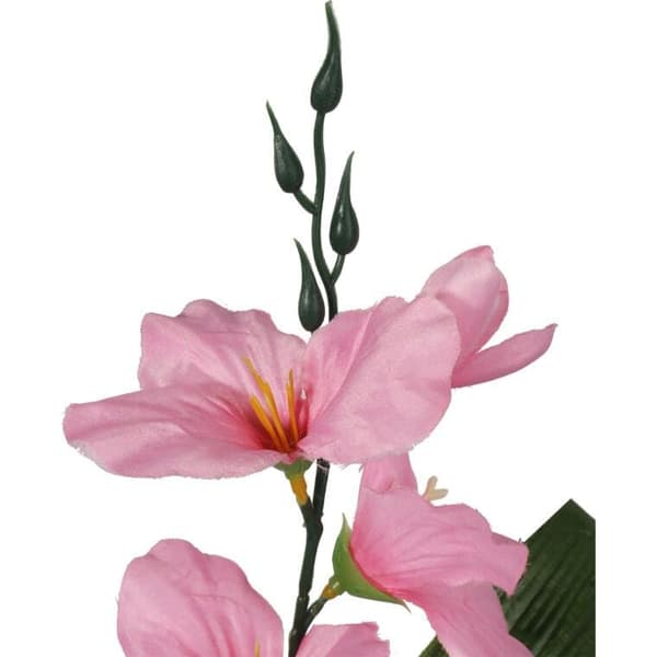 Kunstig gladiolablomst i lyserød, 54 cm