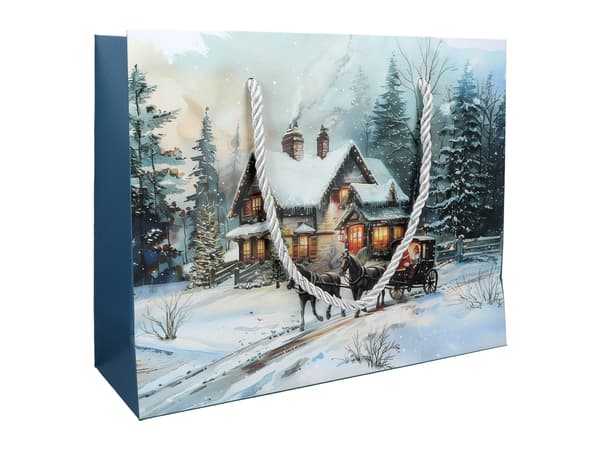 Carmani, papirgavepose op til ca. 24x9x20 cm - vinter overalt