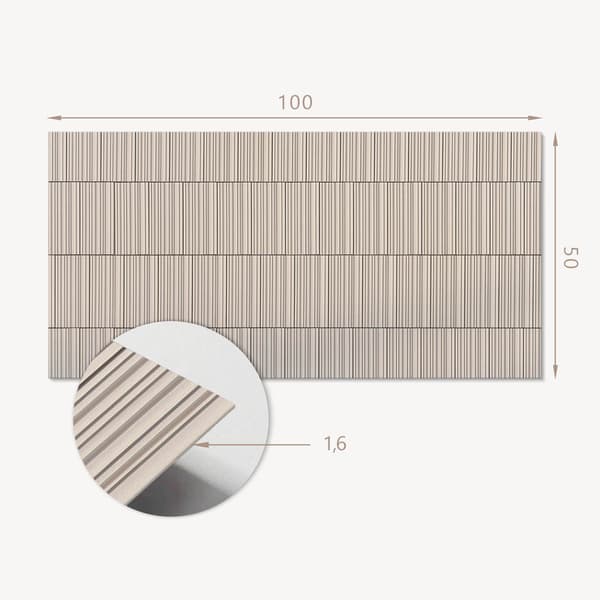 Selvklæbende vinylpanel perfekt til moderne interiør 100x50 cm parallelle linjer på baggrunden
