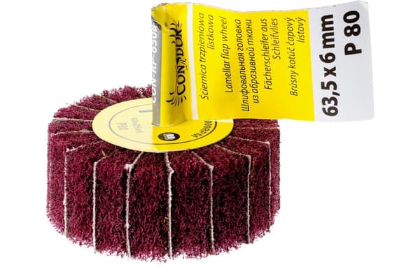 Lamskive, 63,5 x 6 mm, skaft, P80