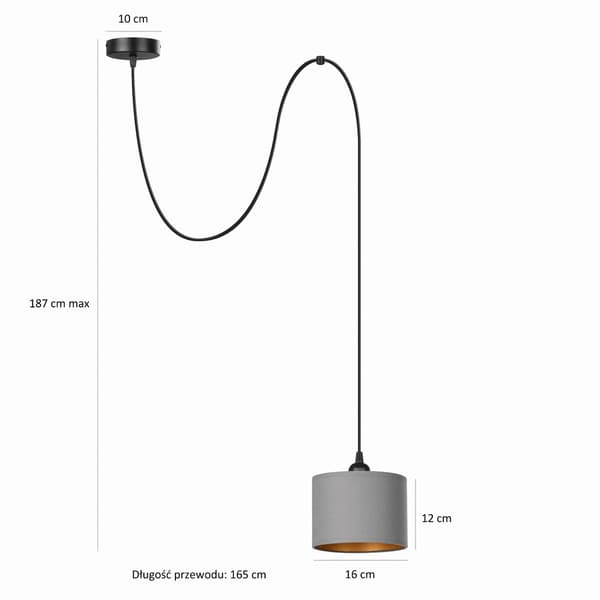 Tornado PAM1 lampe grå-guld