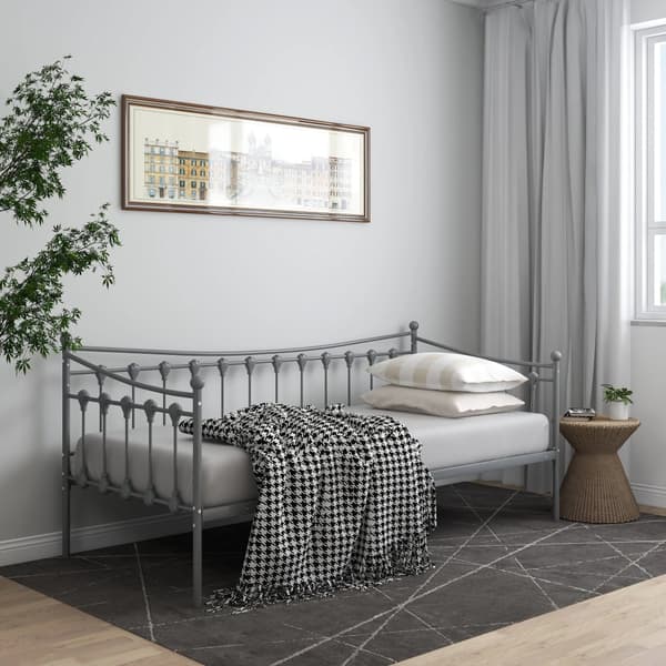 vidaXL Soffram grå metall 90x200 cm