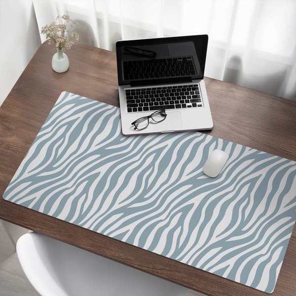 Musemåtte til skrivebord, tastatur og bærbar computer, zebrastriber, 120x60 cm