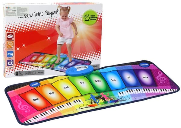 Regnbågsdansmatta för piano