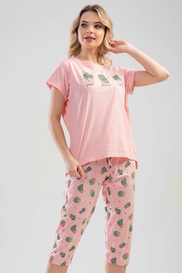 Vienetta Dampyjamas Bomull S 36 38 3/4 Byxor