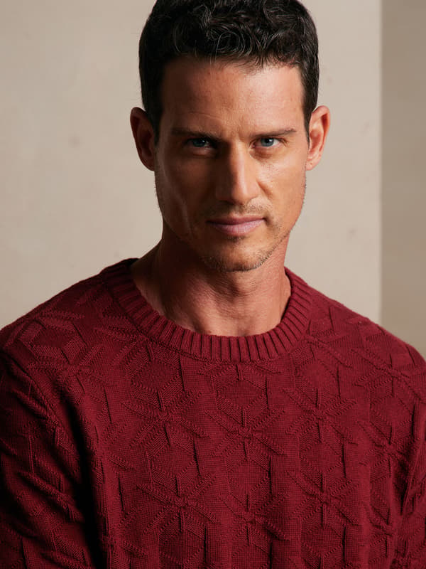 SHIRLEY M BURGUNDY SWEATER