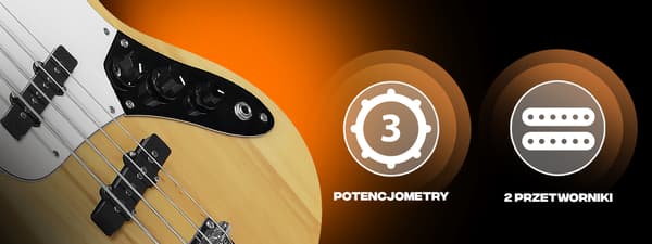 MusicMate MM-G175-W Elbasgitarr