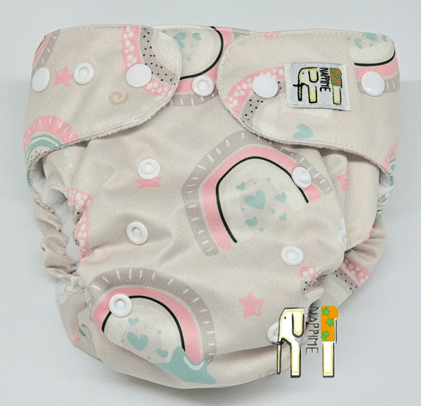 NappiMe MINI POCKET MICROFLEECE RAINBOW Vaskbare bleer
