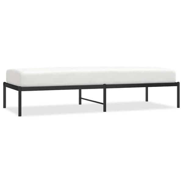 vidaXL metalsengestel sort 75x190 cm