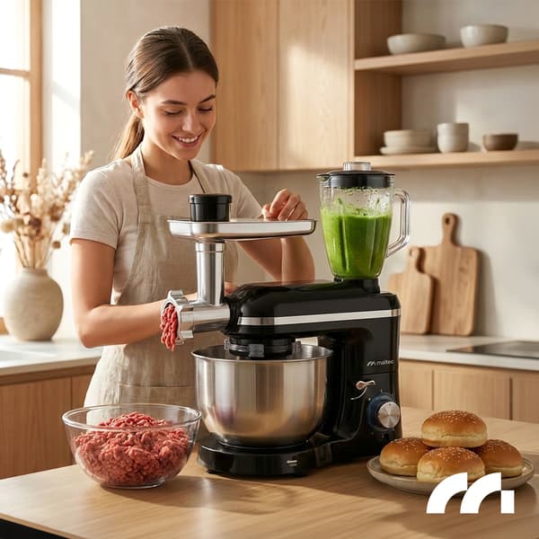 Planetarisk multifunktionell köksmaskin mixer mixer 6,2L MaltecChef5000W-BL