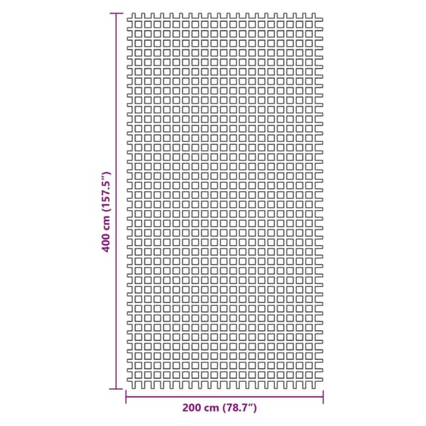 vidaXL teltmåtte, blå, 4x2 m
